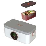 1000ml USB Aufladbare Lunch Box Drahtlose Heizung Bento Box Timing Einstellung, White