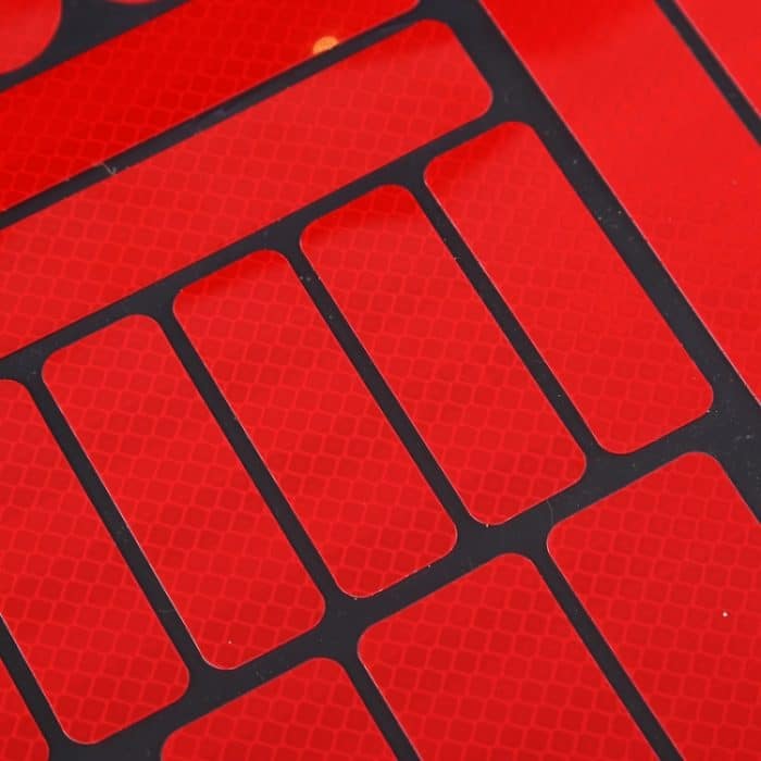 21 In 1 Elektro-Bike gesichert Waben reflektierende Aufkleber Sicherheitszeichen Warnstreifen – Bild 3