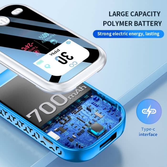 Tragbarer Kohlenmonoxidmelder für den Außenbereich, Alarmanlage für Zuhause, D6 Gray, D6 Blue – Bild 6