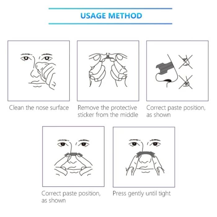 30 Stück/Packung transparente Nasenstreifen zur Verbesserung des Schlafs, zur Reduzierung des Schnarchens 66 x 19 mm – Bild 5