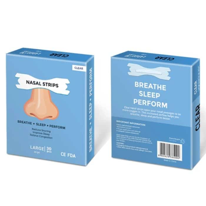 30 Stück/Packung transparente Nasenstreifen zur Verbesserung des Schlafs, zur Reduzierung des Schnarchens 66 x 19 mm – Bild 6