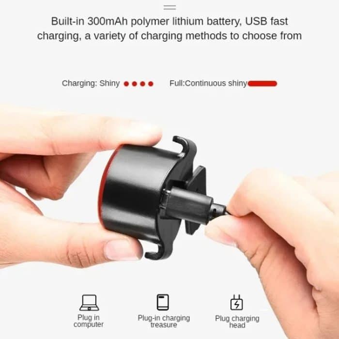USB High Bright Fahrrad Rücklicht MTB Scheinwerfer Nachtfahrt Sicherheitswarnlicht Fahrradausrüstung – Bild 5