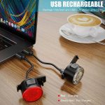 USB High Bright Fahrrad Rücklicht MTB Scheinwerfer Nachtfahrt Sicherheitswarnlicht Fahrradausrüstung – Bild 6