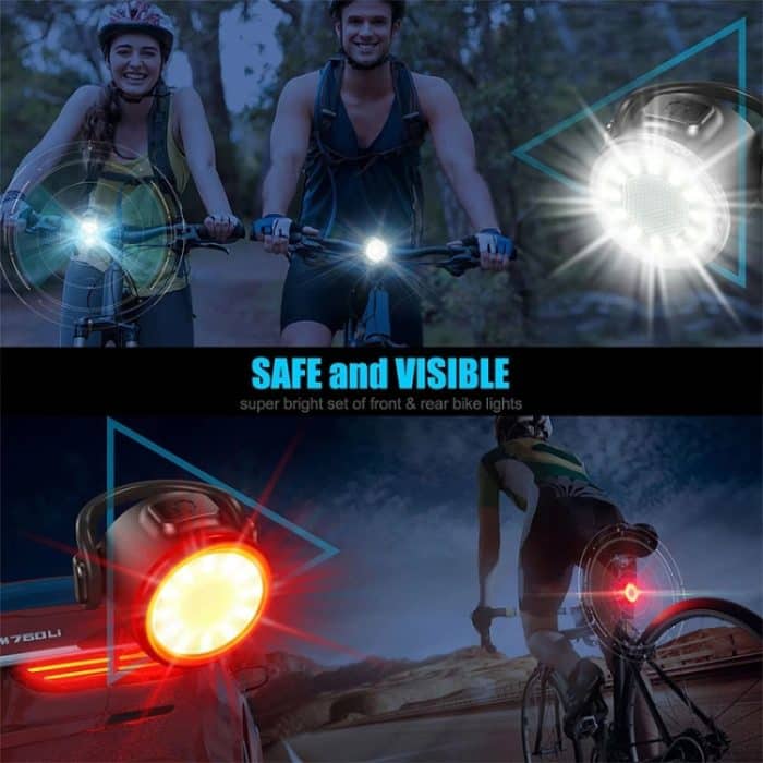 USB High Bright Fahrrad Rücklicht MTB Scheinwerfer Nachtfahrt Sicherheitswarnlicht Fahrradausrüstung – Bild 8