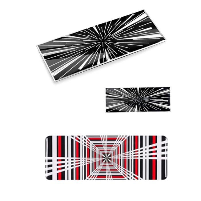 Für 2024 Tesla Model 3/Y Autodekoration Heckaufkleber, Time Tunnel Label Metal, PLAID Tail Label Sticker – Bild 2