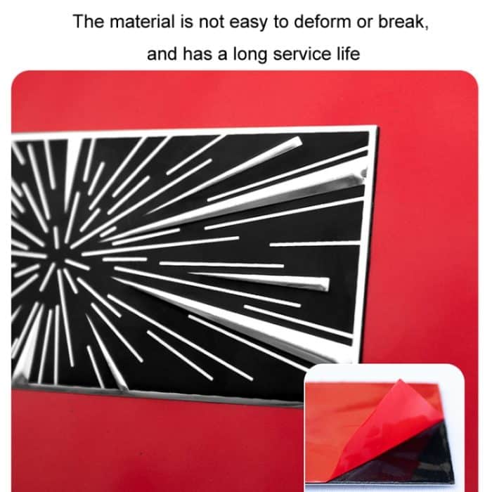 Für 2024 Tesla Model 3/Y Autodekoration Heckaufkleber, Time Tunnel Label Metal, PLAID Tail Label Sticker – Bild 3