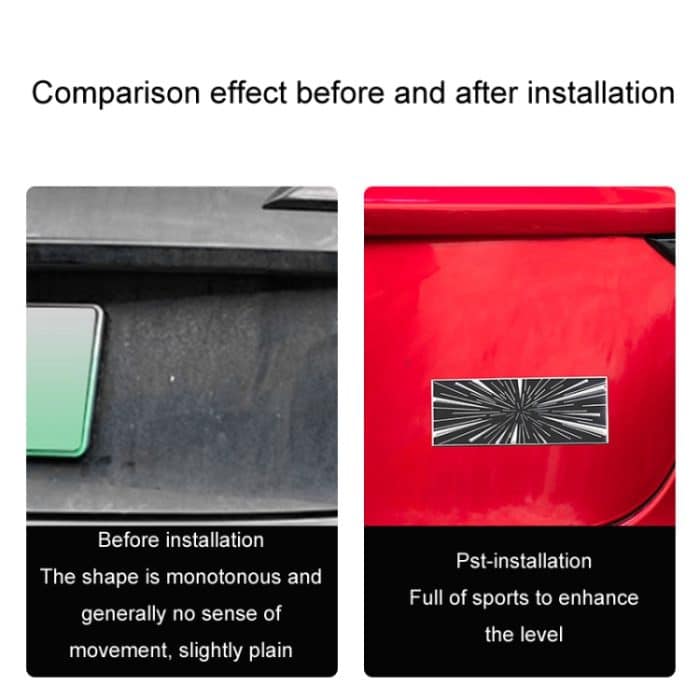 Für 2024 Tesla Model 3/Y Autodekoration Heckaufkleber, Time Tunnel Label Metal, PLAID Tail Label Sticker – Bild 6