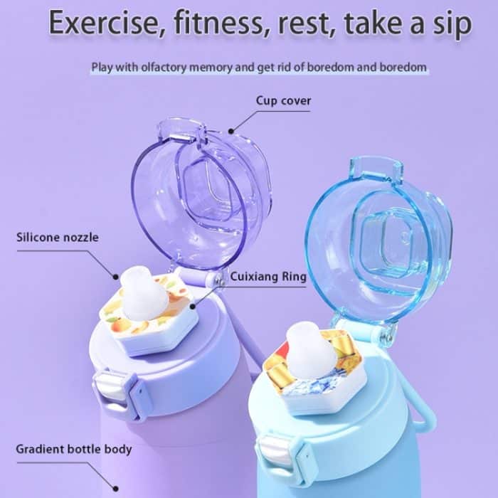 700ml Sport-Wasserflasche Tritan Tragbare auslaufsichere Wasserflasche BPA-freier Trinkbecher mit Strohhalm – Bild 7