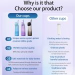 700ml Sport-Wasserflasche Tritan Tragbare auslaufsichere Wasserflasche BPA-freier Trinkbecher mit Strohhalm – Bild 10