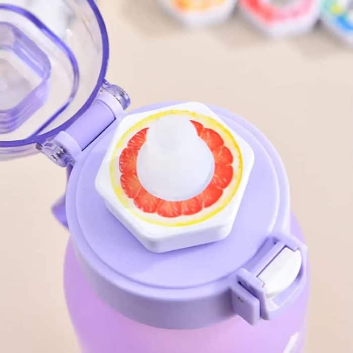 Duftwasserflasche mit Geschmack, auslaufsicherer Wasserbecher für den Outdoor-Sport mit 7 Geschmackskapseln, Kalttrinkflasche, 600ml – Bild 7