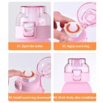 Duftwasserflasche mit Geschmack, auslaufsicherer Wasserbecher für den Outdoor-Sport mit 7 Geschmackskapseln, Kalttrinkflasche, 600ml – Bild 8