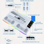 Für PS5 Slim / PS5 iplay HA-8008 Kühlhalterung Kopfhörer-Organizer Griffhalter Ladegerät, HA-8008 – Bild 4