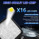 14W 9-30V 4 Zoll gemischtes leuchtendes quadratisches Flutlicht mit Kabelsatz, X2 Square – Bild 4