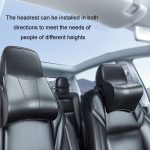 Für Tesla Model 3/Y Auto-Memory-Foam-Kopfstütze, Microfiber, Leather, Cloth – Bild 3