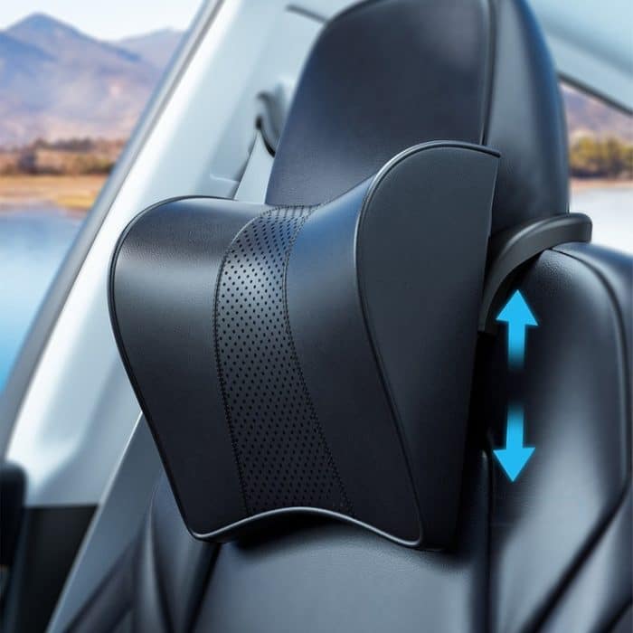 Für Tesla Model 3/Y Auto-Memory-Foam-Kopfstütze, Microfiber, Leather, Cloth – Bild 8