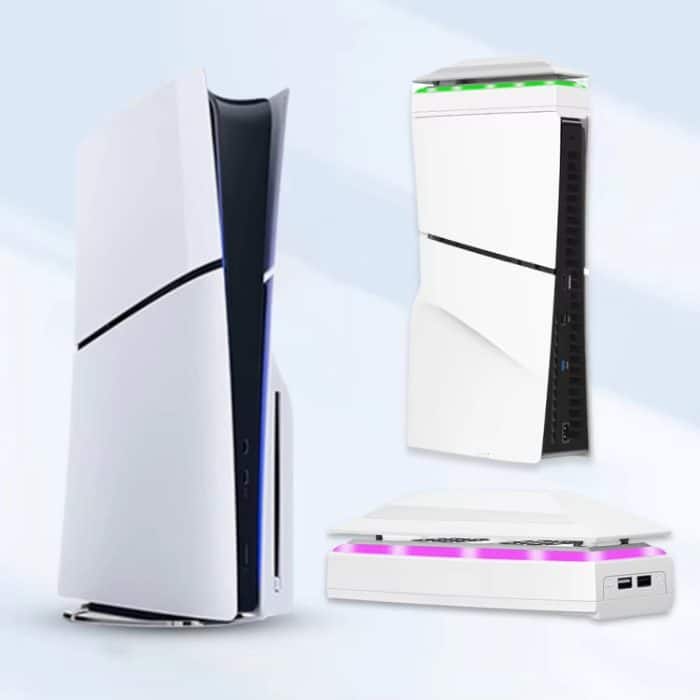 Für PS5 Slim Top Staubdichter bunter Lüfter 3 einstellbare Geschwindigkeit, Top Fan – Bild 2