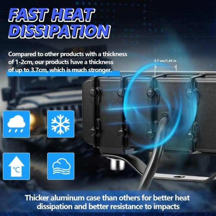 14W 9-30V 6 Zoll langer wasserdichter Auto-Arbeitsscheinwerfer mit Kabelsatz – Bild 6