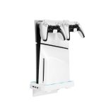 Für PS5 Slim Console Wandmontiertes Lagerregal mit 3 USB2.0-Anschlüssen, Wall-mounted  Rack