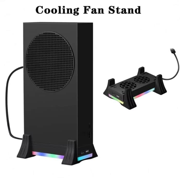Für den Basiskühllüfter der XBOX Series S-Konsole, integrierter LED-Lichtstreifen, Base Cooling Fan White, Base Cooling Fan Black – Bild 5