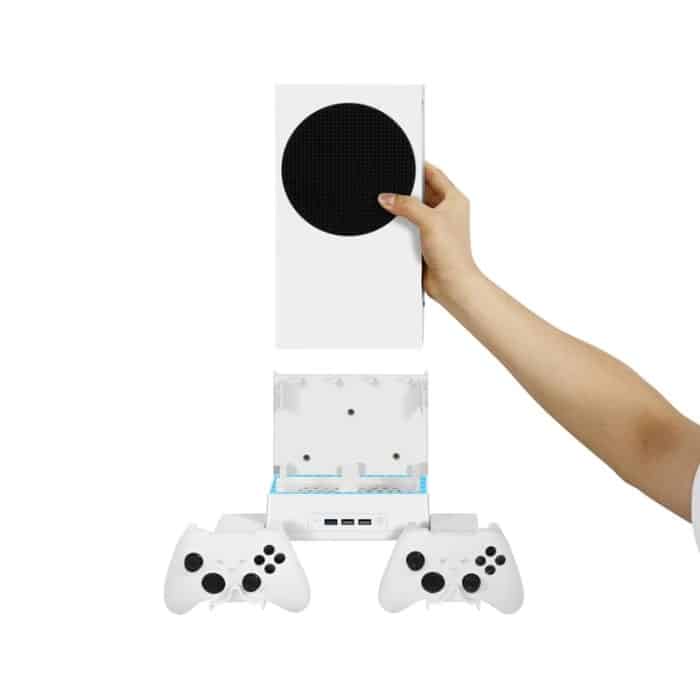 Für XBOX Series S Wandmontierte Kühlung RGB Multifunktionsbasis mit Lüfter und Haken, Wall Mounted Rack – Bild 3