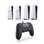 Für PS5 / PS5 Slim / PC Kabelgebundener Controller mit Makroprogrammierung Sechs-Achsen-Gyro