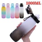 1000ml Tritan-Wasserbecher mit großem Fassungsvermögen, Farbverlauf-Wasserflasche für Outdoor-Sport – Bild 3