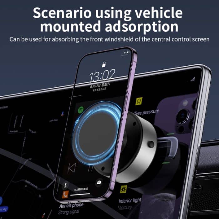 AIMITE X11 Auto-Vakuum-Adsorptions-Magnethalter für Mobiltelefone, universell verstellbar, Navigationshalterung – Bild 2