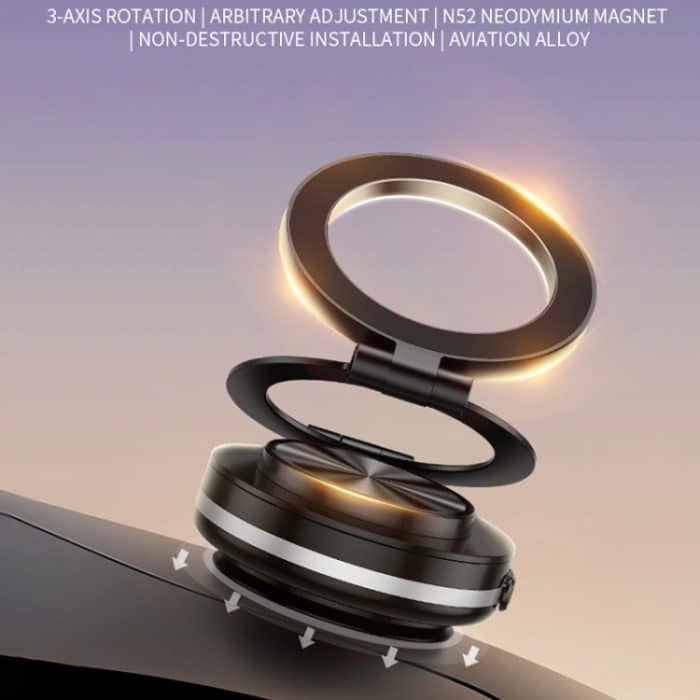 AIMITE C2 Auto Vakuum Saugnapf Magnetische Drei Achsen Verbindung Drehbare Handy Halter – Bild 2