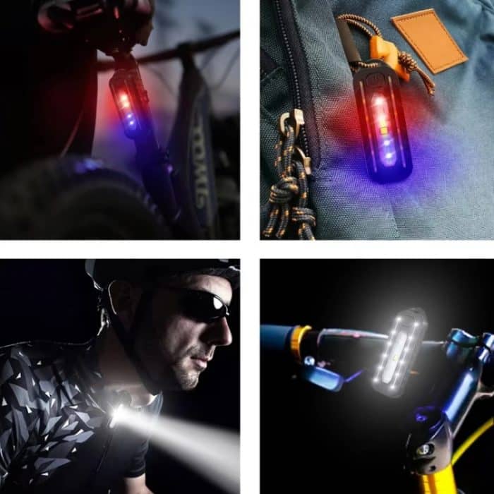 LED-Schulter-Taschenlampe, Fahrrad-Rücklicht, Typ C, aufladbare Outdoor-Taschenlampe mit Clip, Patrol-Sicherheitswarnlampe – Bild 9