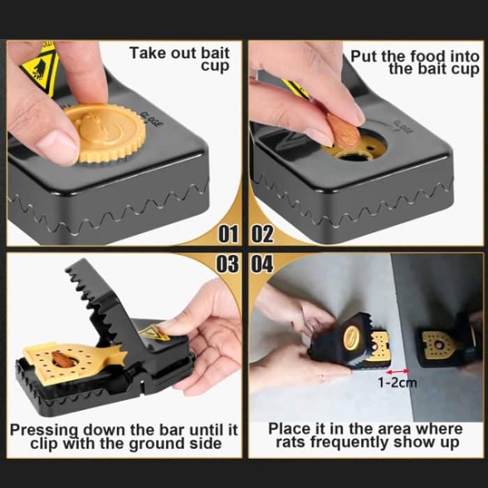 4 teile/schachtel Kunststoff Mausefalle Wiederverwendbare Instant Töten Fallen für Maus, Small, Large – Bild 6