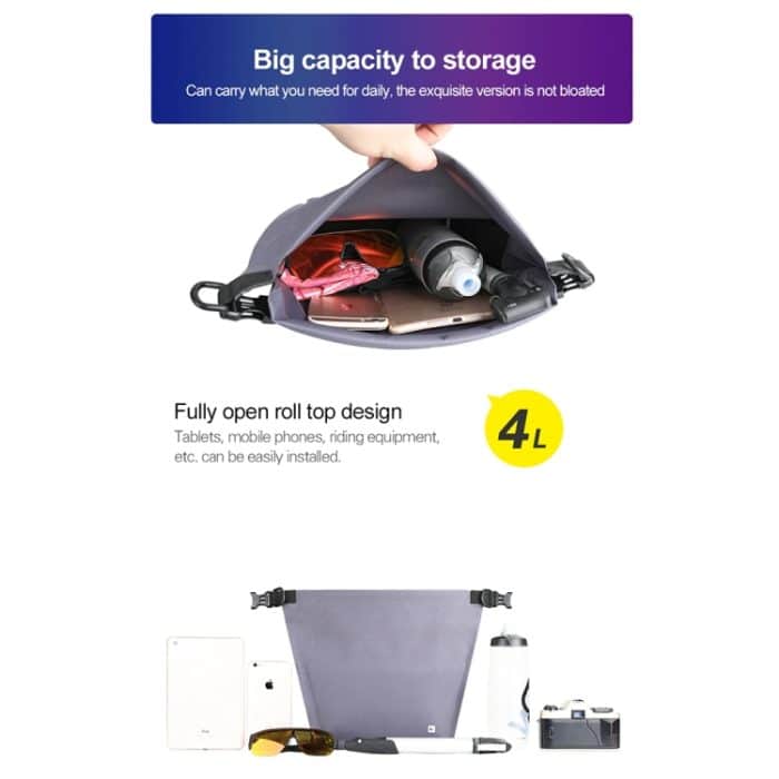 Rhinowalk X20997 Fahrrad-Lenkertasche, 4 l, komplett wasserdicht, multifunktional, Fahrradtasche – Bild 4