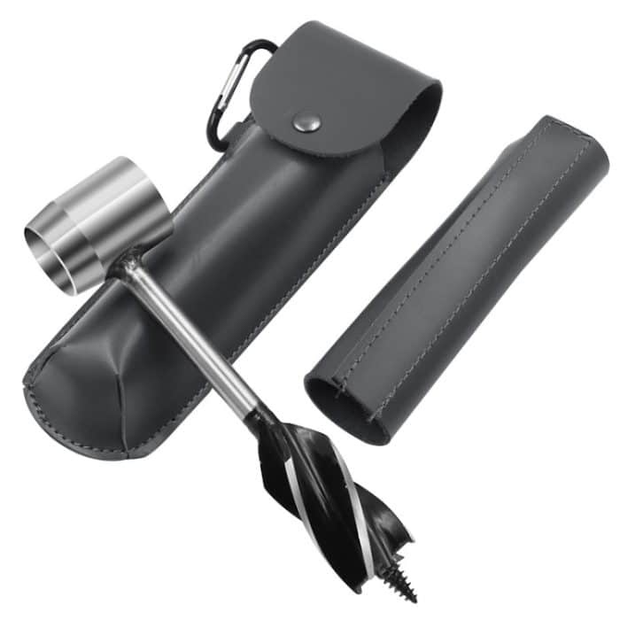 Outdoor Camping Survival Bohrer Bohren Hacken Holz Werkzeuge, Gray, Brown – Bild 1