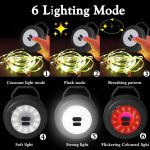 TUBUZHE 2 In 1 LED Tragbare Lichterkette Camping Atmosphäre Licht USB Aufladbare Outdoor Zelt Nachtlicht – Bild 9