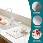 Kieselgur-Trockenmatte für die Küche, Drainage-Arbeitsplatten-Pad, schnelltrocknend, Untersetzer, Badezimmer, harte Bodenmatte, 30x40cm – Bild 5