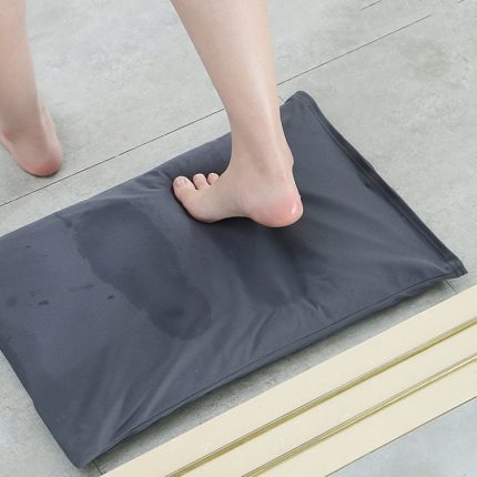 Kieselgur Wasserabsorbierende, schnelltrocknende Bodenmatte Badezimmer Rutschfeste Kieselalgenschlamm-Weichmatte, 52x32cm, 60x40cm