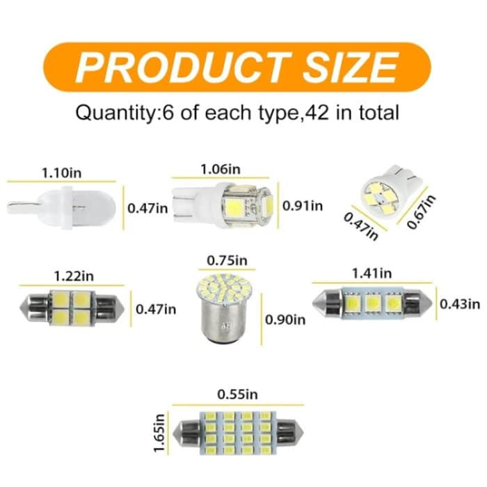 42 teile/satz Auto Innen Lesen LED Licht Kombination Set, 42pcs/Set – Bild 3