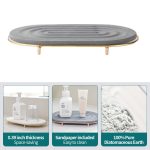 Kieselgur-Arbeitsplatte, wasserabsorbierende Abtropfmatte, Regal, Badezimmer-Waschbecken, Drainagematte, 30x19cm, 30x10cm – Bild 3