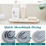 Kieselgur-Arbeitsplatte, wasserabsorbierende Abtropfmatte, Regal, Badezimmer-Waschbecken, Drainagematte, 30x19cm, 30x10cm – Bild 4