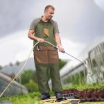 Schürze zum Beschneiden von Gartenarbeiten, Oxford-Stoff mit mehreren Taschen, Farbblockierung und verlängerten Beinen – Bild 7