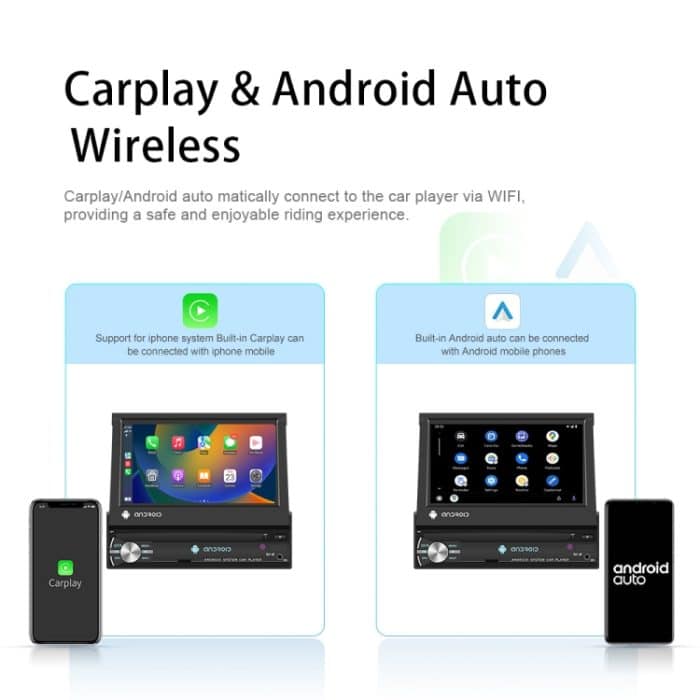 7-Zoll-Android 10.0 Carplay-Bildschirm mit GPS-Navigation/Bluetooth/Mirror Link/DVR-Eingang, Standard Edition 1+32G, Standard Edition 2+64G, With 4-light Camera 1+32G, With 4-light Camera 2+64G, With 12-light Camera 1+32G, With 12-light Camera 2+64G – Bild 4