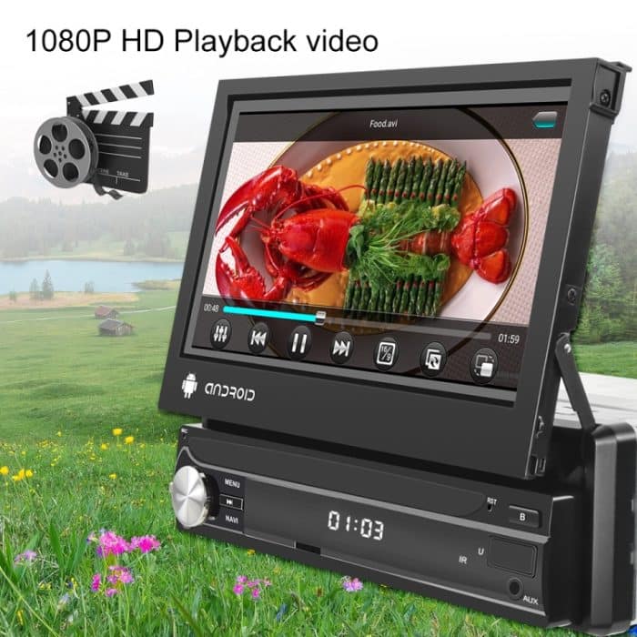 7-Zoll-Android 10.0 Carplay-Bildschirm mit GPS-Navigation/Bluetooth/Mirror Link/DVR-Eingang, Standard Edition 1+32G, Standard Edition 2+64G, With 4-light Camera 1+32G, With 4-light Camera 2+64G, With 12-light Camera 1+32G, With 12-light Camera 2+64G – Bild 8