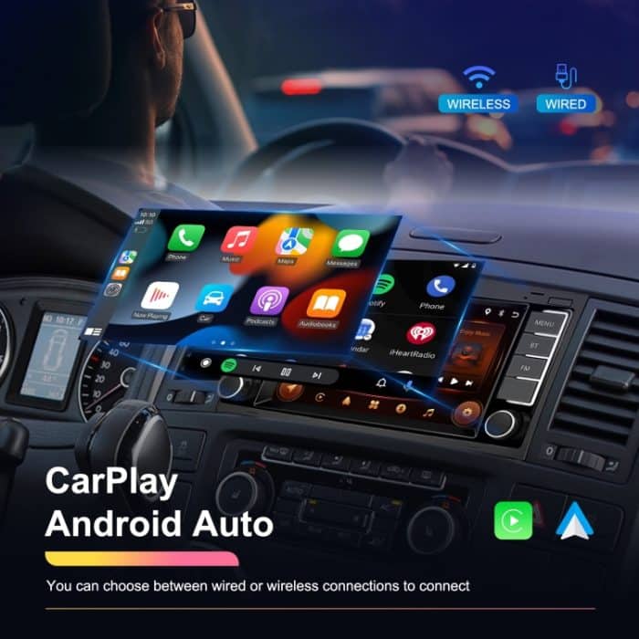 Für Volkswagen Touareg 7-Zoll-Auto WiFi Player Android 13 System Unterstützung CarPlay/Android Auto, 2+64G Standard Edition, 2+64G With AHD Camera and Mic, 4+64G Standard Edition, 4+64G With AHD Camera and Mic – Bild 14