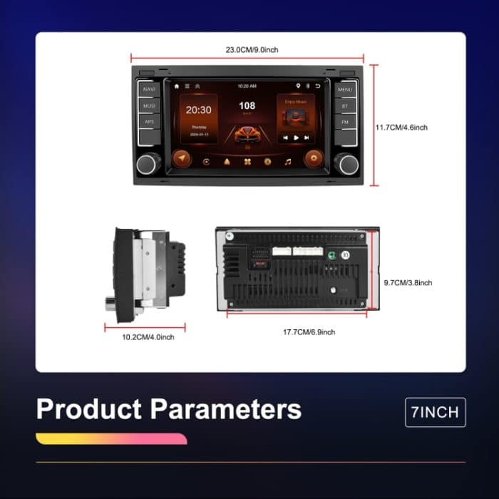 Für Volkswagen Touareg 7-Zoll-Auto WiFi Player Android 13 System Unterstützung CarPlay/Android Auto, 2+64G Standard Edition, 2+64G With AHD Camera and Mic, 4+64G Standard Edition, 4+64G With AHD Camera and Mic – Bild 16