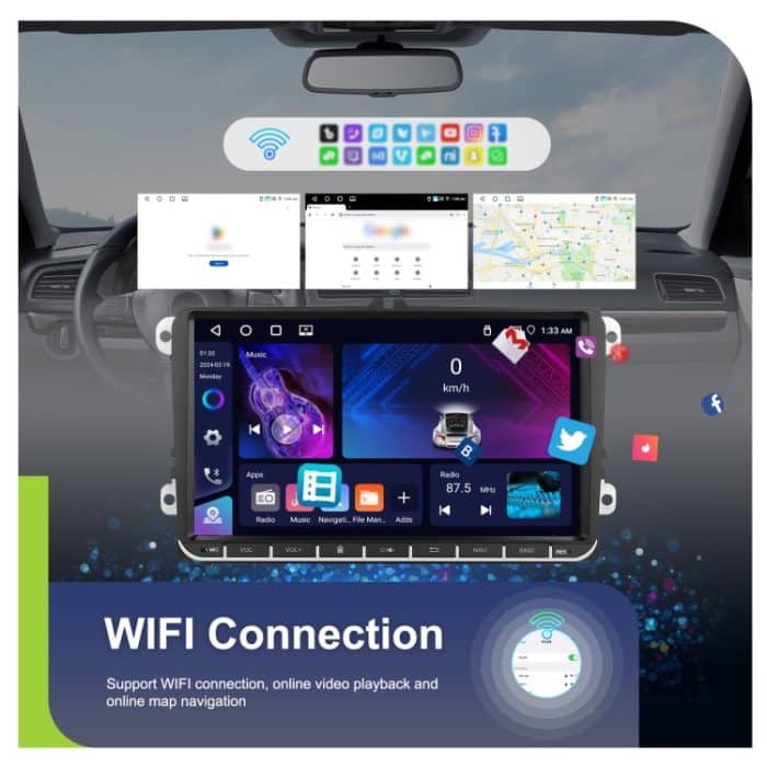 Für Volkswagen 4+64G Multimedia Player Android 13 System, 7-inch, 9-inch – Bild 6