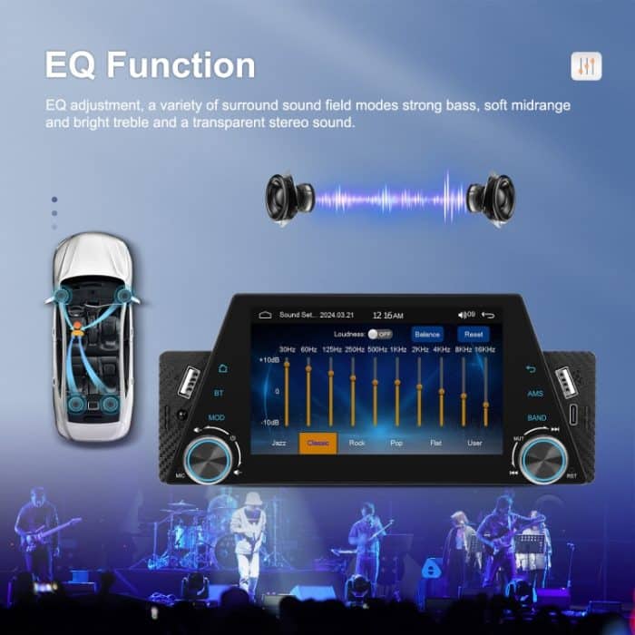 5-Zoll-Einzel-Din-Auto-Multimediaplayer unterstützt Mirror Link/Lenkradsteuerung, Standard Version – Bild 6