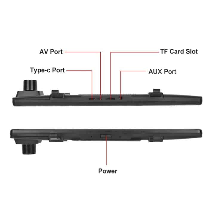 11,26 Zoll 2-Split Streaming Media Rückspiegel vorne und hinten Dual Kamera Recorder – Bild 12