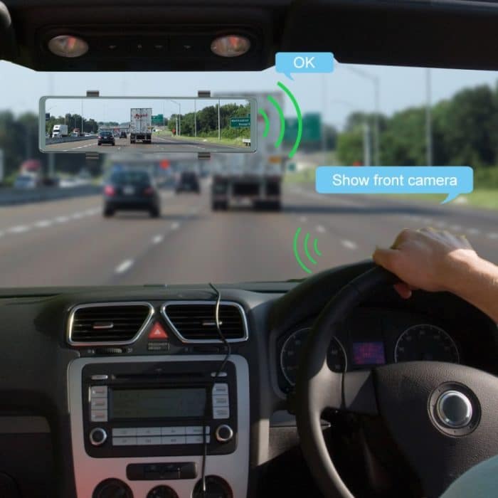 11,26 Zoll 2-Split Streaming Media Rückspiegel vorne und hinten Dual Kamera Recorder – Bild 5