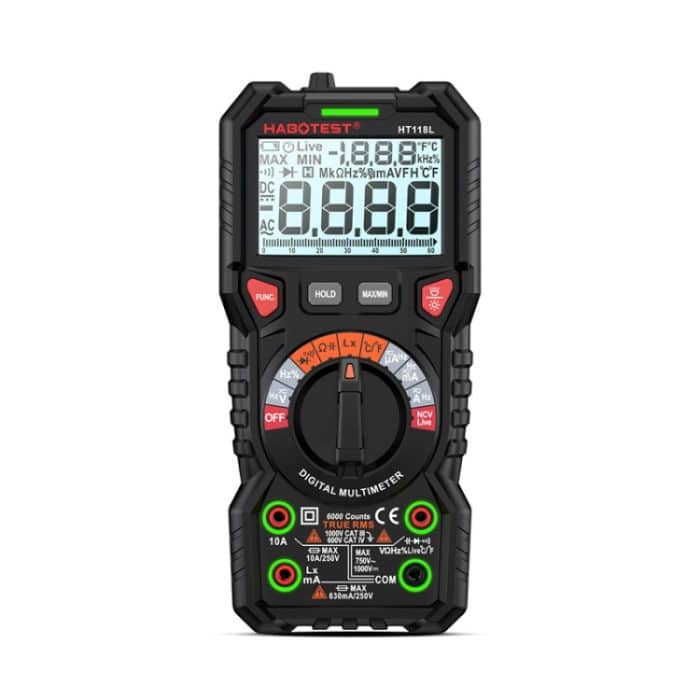 TBD0605463501A.jpg HABOTEST HT118L Mini-Multimeter mit hoher Präzision und intelligentem Brennschutz für Elektriker, HT118L – Bild 1