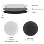 4 stücke PU Leder Auto Coaster Auto Dekorative Wasser Absorption Tasse Waschbecken Matte, 6.8cm – Bild 4