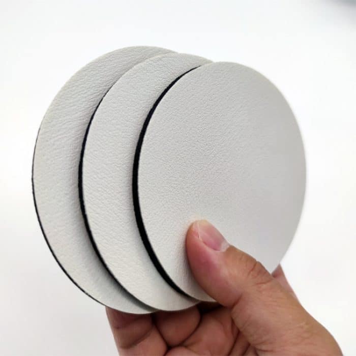 4 stücke PU Leder Auto Coaster Auto Dekorative Wasser Absorption Tasse Waschbecken Matte, 6.8cm – Bild 7